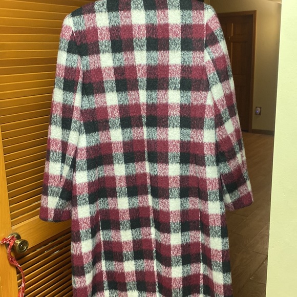 Michael kors wool military coat jacket plaid - Picture 9 of 9